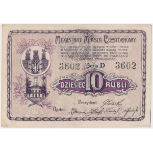 Częstochowa, 10 rubli 1915