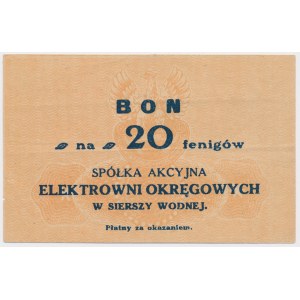 Siersza Wodna, Elektrownia Okręgowa, 20 fenigów (1920) - blankiet