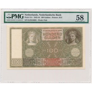 Netherlands, 100 Gulden 1942-44