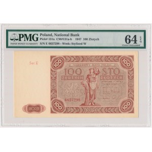 100 złotych 1947 - Ser.E - duża litera 