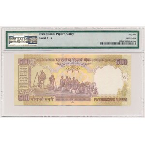 Indie, 500 rupees 2006 - SOLID 8BA 111111 - litera L 