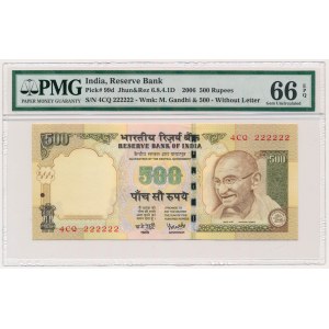 India, 500 Rupees 2006 - SOLID 4CQ 222222