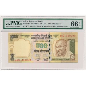 India, 500 Rupees 2006 - SOLID 4CQ 333333