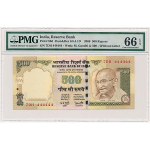 India, 500 Rupees 2006 - SOLID 7DH 444444