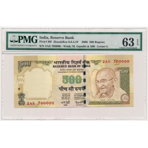 Indie, 500 rupees 2006 - 2AS 700000 - litera L