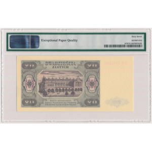 20 złotych 1948 - HM 9803... papier PLASTYFIKOWANY jasny