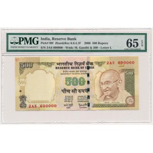 India, 500 Rupees 2006 - 2AS 600000 - letter L