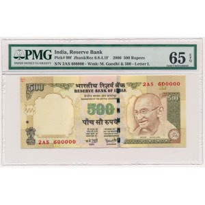 Indie, 500 rupees 2006 - 2AS 600000 - litera L