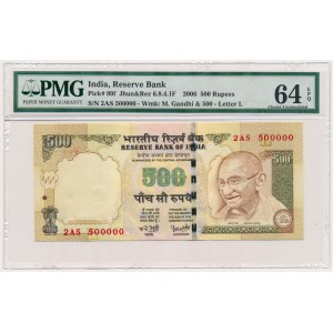 Indie, 500 rupees 2006 - 2AS 500000 - litera L