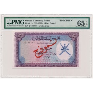 Oman, 5 Rials Omani (1973) SPECIMEN