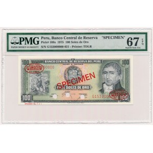 Peru, 100 soles de oro 1975 SPECIMEN No.021