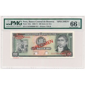 Peru, 100 soles de oro 1974 SPECIMEN No.021