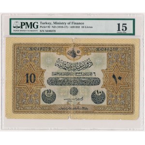 Turkey, 10 Livres (1916-17) AH1332