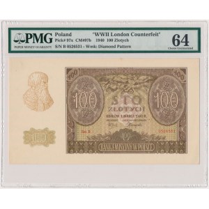 100 złotych 1940 - Ser.B - Falsyfikat ZWZ 