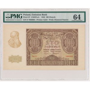 100 złotych 1940 - Ser.D 