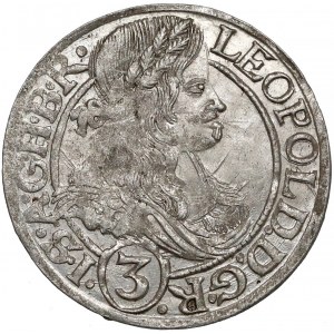 Śląsk, Leopold I, 3 krajcary Wrocław 1666 SHS