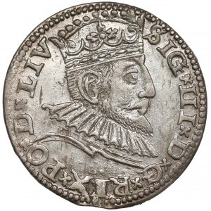  Zygmunt III Waza, Trojak Ryga 1591 - LIV (R1)