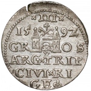  Zygmunt III Waza, Trojak Ryga 1592
