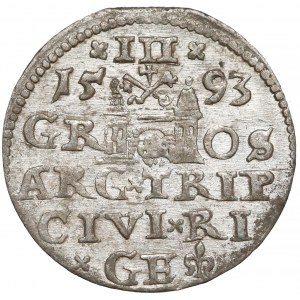  Zygmunt III Waza, Trojak Ryga 1593 - LI