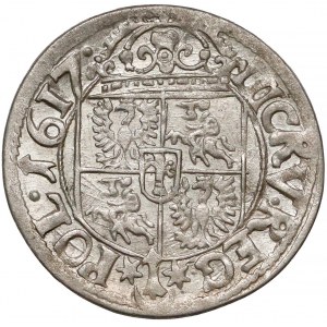 Zygmunt III Waza, 3 krucierze Kraków 1617 - piękny