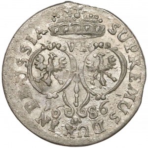 Deutschland, Brandenburg-Preußen, Friedrich Wilhelm, 6 Groschen Königsberg 1686 BA