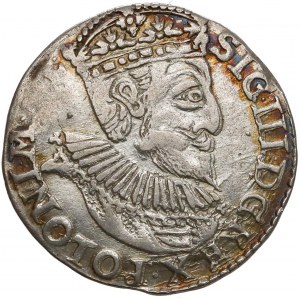 Zygmunt III Waza, Trojak Olkusz 1592 - mała głowa 