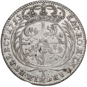 August III Sas, Tymf Lipsk 1753 - T. - przekrój punktowany 