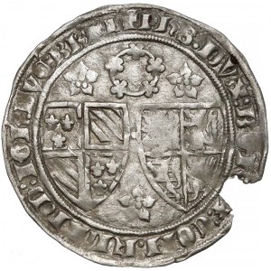 Niderlandy, Brabant, Philips de Stoute (1384-1389) Grosz 'Roosebeker'