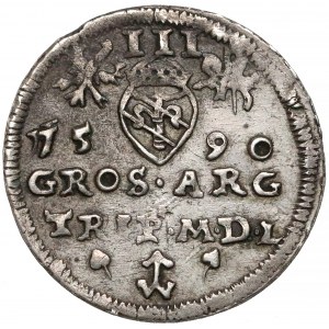 Zygmunt III Waza, Trojak Wilno 1590 - z walca - (RR)