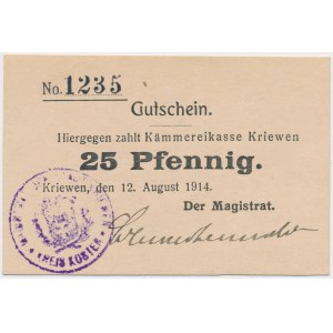 Kriewen (Krzywiń), 25 pfg 1914