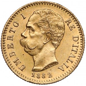 Italy, Umberto I, 20 lire 1882