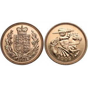 Great Britain, 1 Sovereign 2002, 2005 (2pcs)