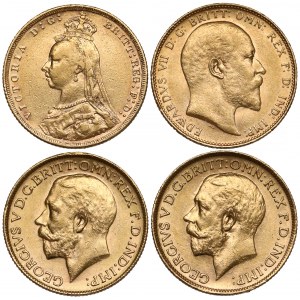 Australia, Victoria, Edward VII, George V, Sovereign 1892-1917 (3pcs)