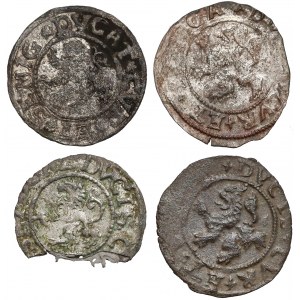 Kurlandia, Gotard Kettler, Szeląg Mitawa 1575-1577 (4szt)