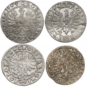 Zygmunt III Waza, Grosze Kraków 1604-1607 (4szt)