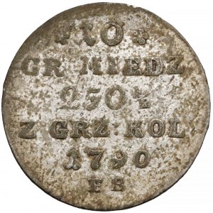 Poniatowski, 10 groszy 1790 E.B. - bez dwukropka po GR