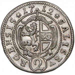 Austria, Salzburg, 2 krajcary 1712