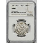 Deutschland, Brandenburg-Preußen, Friedrich Wilhelm, 18 Groschen Königsberg 1685 HS - NGC MS62