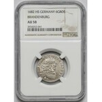 Deutschland, Brandenburg-Preußen, Friedrich Wilhelm, 6 Groschen Königsberg 1682 HS - NGC AU58