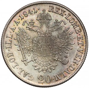 Austria, Ferdynand I, 20 krajcarów 1841-A