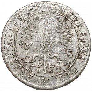 Deutschland, Brandenburg-Preußen, Friedrich Wilhelm, 18 Groschen Königsberg 1683 HS