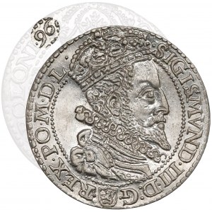 Zygmunt III Waza, Szóstak Malbork 1596 - DUŻA GŁOWA - piękny
