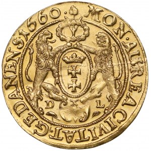 Jan II Kazimierz, Dukat Gdańsk 1660 DL - rzadkie popiersie