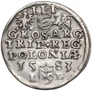 Stefan Batory, Trojak Olkusz 1583 - ID nisko - duża głowa 