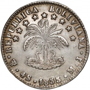 Bolivia, 4 Soles 1855