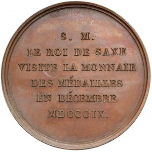 France, Medal - Frederick Augustus I visitation in Paris Mint 1809