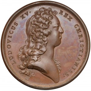 Francja, Ludwik XV, Medal zaślubinowy Marii Leszczyńskiej (1725) 
