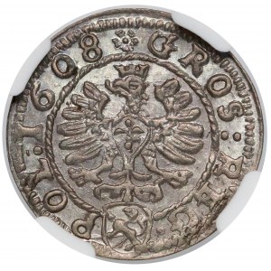 Zygmunt III Waza, Grosz Kraków 1608 - przejściowy - piękny