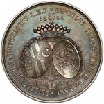 Medal 25. rocznica małżeństwa Emeryka Hutten-Czapskiego 1879 r. - RZADKOŚĆ