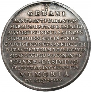 Jan II Kazimierz, Medal 200-lecie przyłączenia Prus do Polski 1654 r. (Höhn)